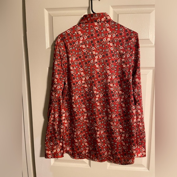 Zara Mens Paisley Bandana Print Longsleeve Viscose Satin Fabric Buttondown Shirt - Picture 2 of 3